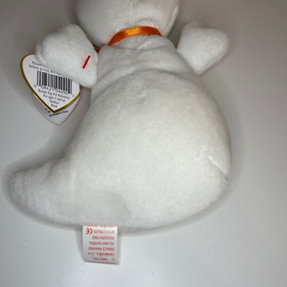 Ty spooky the ghost mislabeled tush tag radar rare tag error pvc pellets - Picture 5 of 5